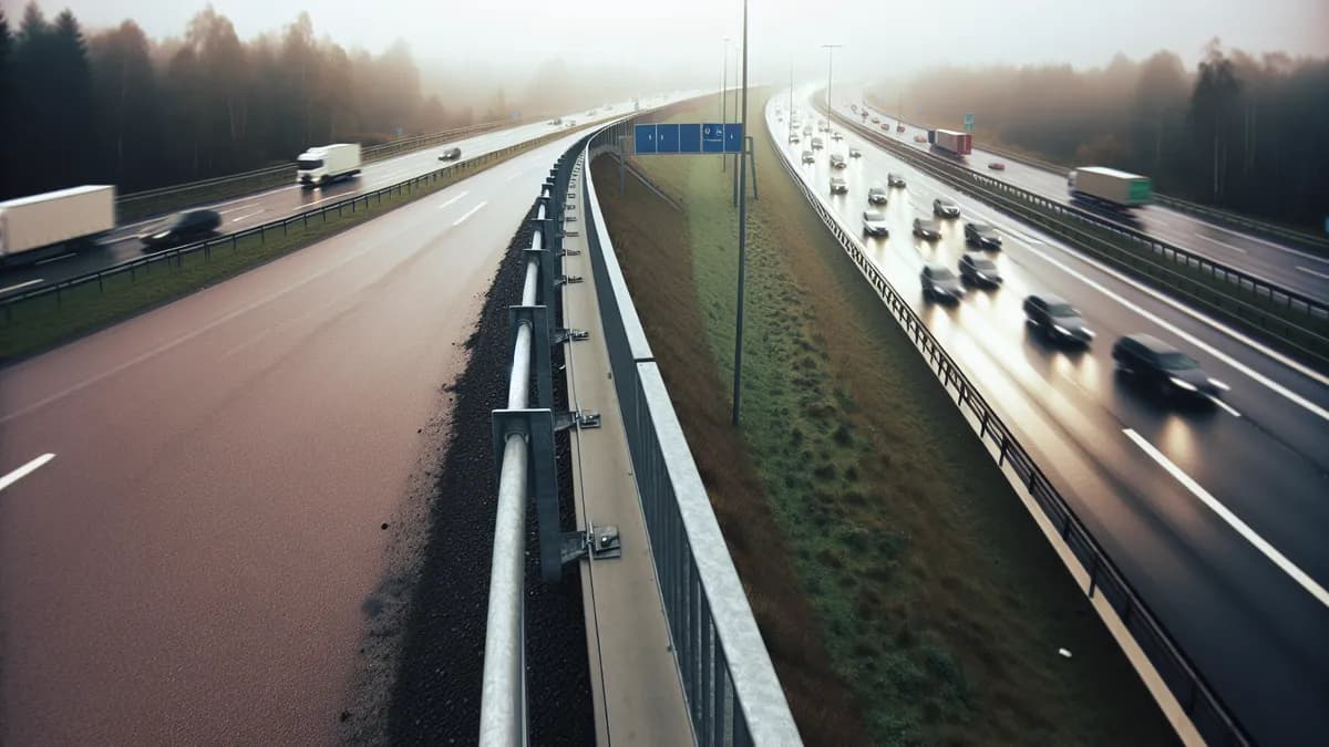 Autobahn Abstandsblitzer Messstelle Abstandsblitzer A5 bei Ubstadt-Weiher auf der A5