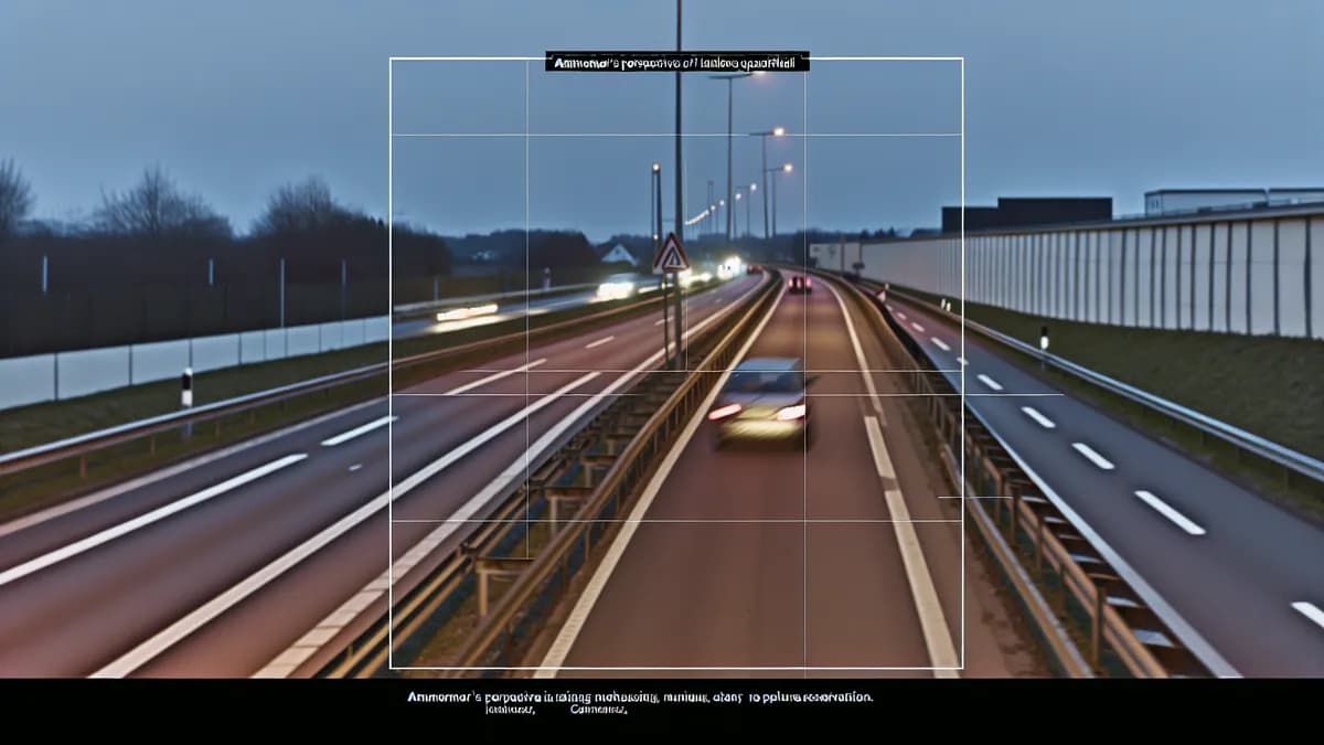 Autobahn Abstandsblitzer Messstelle Abstandsblitzer A81 bei Steinheim an der Murr auf der A81