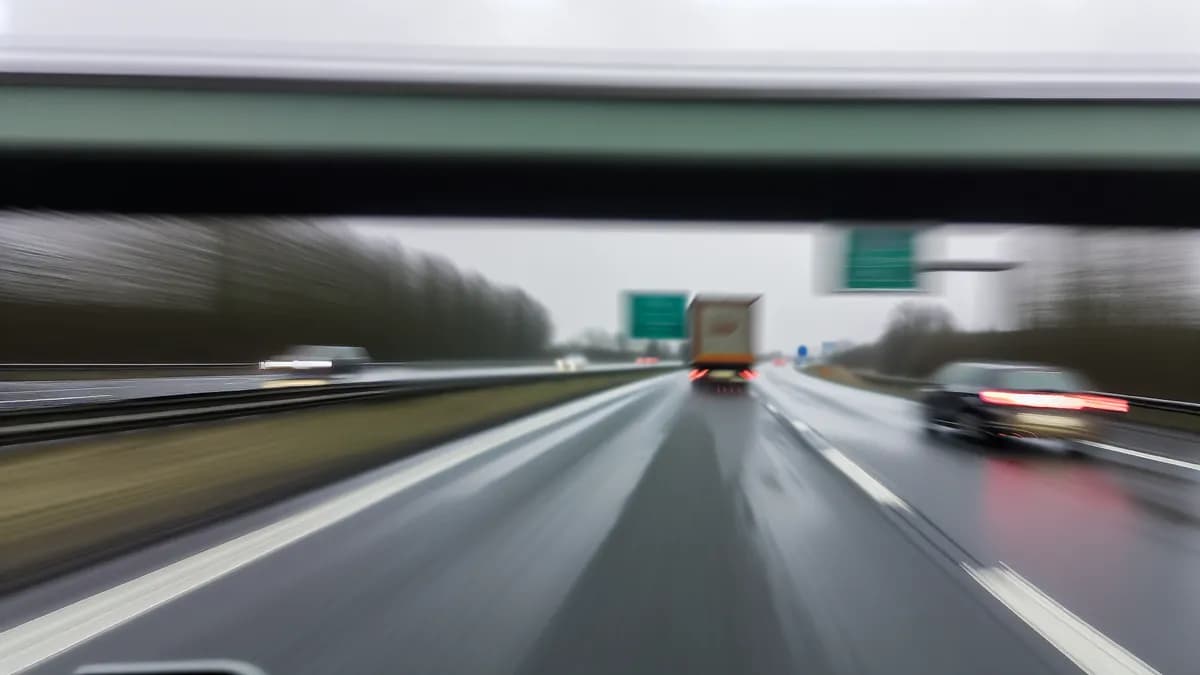 Autobahn Abstandsblitzer Messstelle Abstandsblitzer A8 Brunnthal (Hofoldinger Forst) auf der A8, München - Salzburg