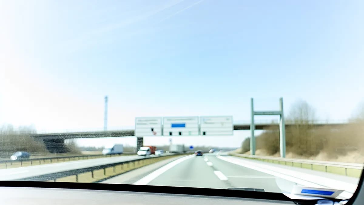 Autobahn Abstandsblitzer Messstelle Abstandsblitzer A8 Kirchheim Teck (km 178.5, FR Karlsruhe) auf der A8, Fahrtrichtung München nach Karlsruhe