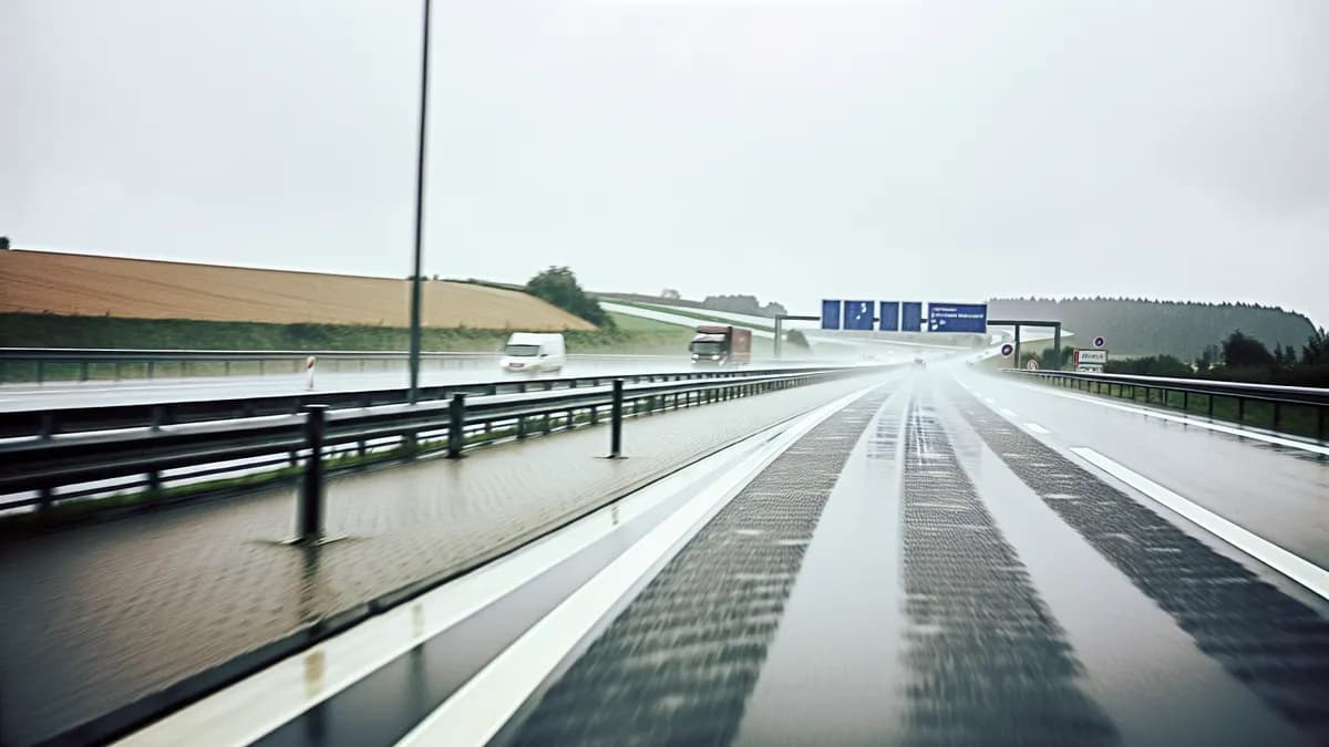 Autobahn Abstandsblitzer Messstelle Abstandsblitzer A9 bei Allershausen (München) auf der A9