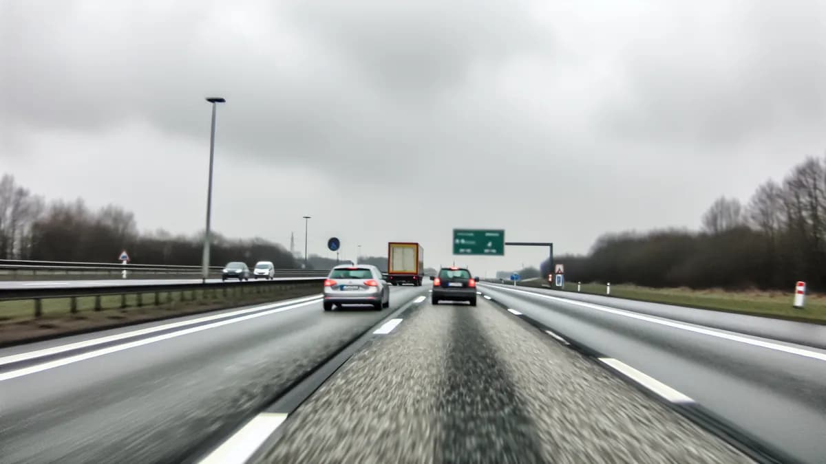 Autobahn Abstandsblitzer Messstelle Abstandsblitzer A38 bei Allstedt, km 122.650 auf der A38