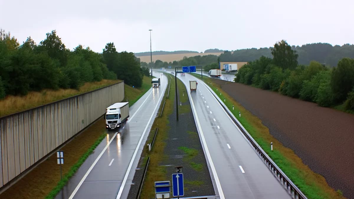 Autobahn Abstandsblitzer Messstelle Abstandsblitzer A61 bei Alzey, km 322.901 auf der A61