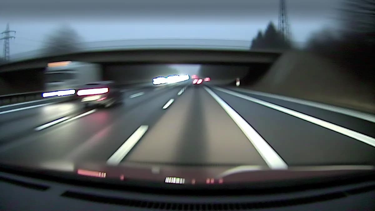 Autobahn Abstandsblitzer Messstelle Abstandsblitzer A61 bei Alzey, Km 322.901 auf der A61