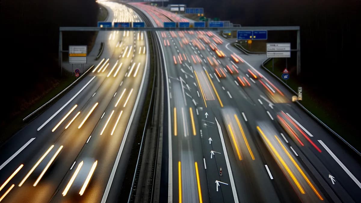 Autobahn Abstandsblitzer Messstelle Abstandsblitzer A94 Anzing auf der A94 Richtung Passau