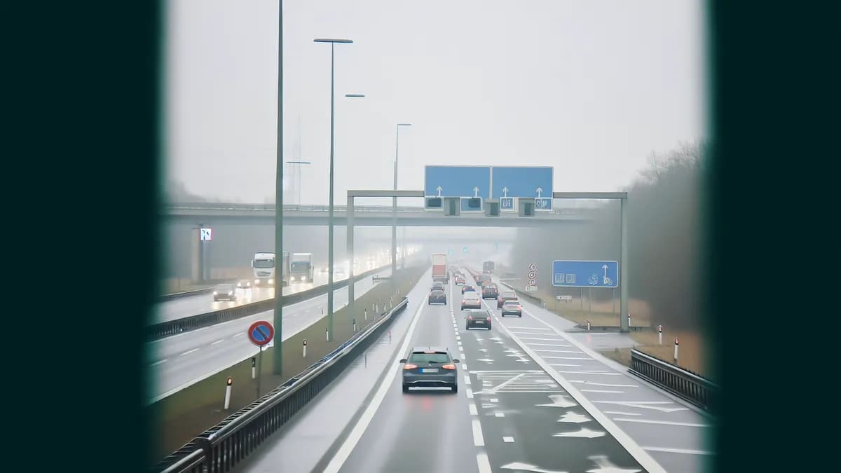 Autobahn Abstandsblitzer Messstelle Abstandsblitzer A1 bei Ascheberg, km 302.370 auf der A1