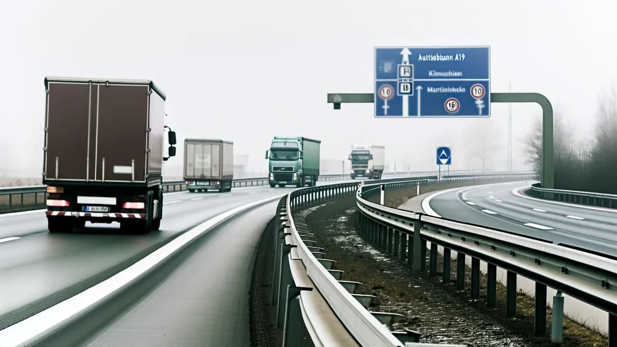 Abstandsblitzer A19 bei Linstow, Fahrtrichtung Berlin