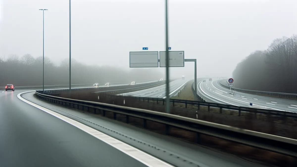 Autobahn Abstandsblitzer Messstelle Abstandsblitzer A2 Wendeburg, km 183.2 Richtung Hannover auf der A2, Fahrtrichtung Hannover
