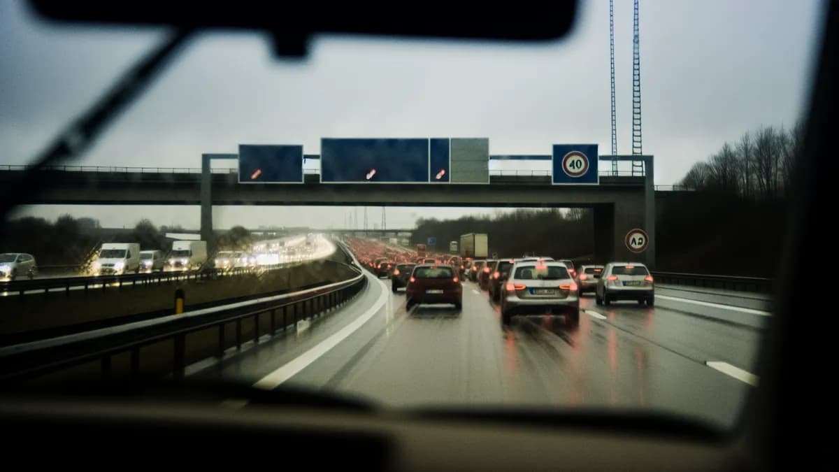 Autobahn Abstandsblitzer Messstelle Abstandsblitzer A20 bei Wismar (Kilometer 99.884) auf der A20