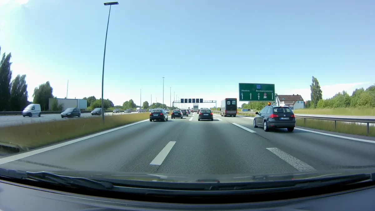 Autobahn Abstandsblitzer Messstelle Abstandsblitzer A9 bei Dessau-Roßlau, km 106.3 auf der A9