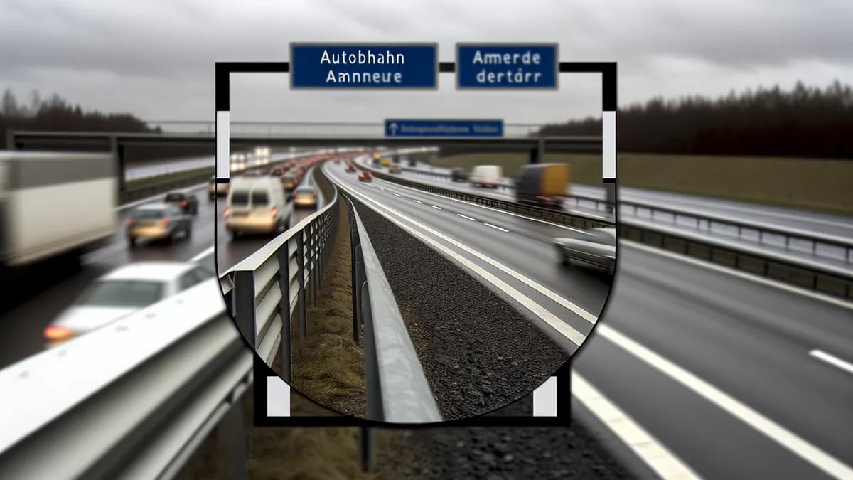 Autobahn Abstandsblitzer Messstelle Abstandsblitzer A3 bei Barbing, Ri. Frankfurt (km 2.213) auf der A3