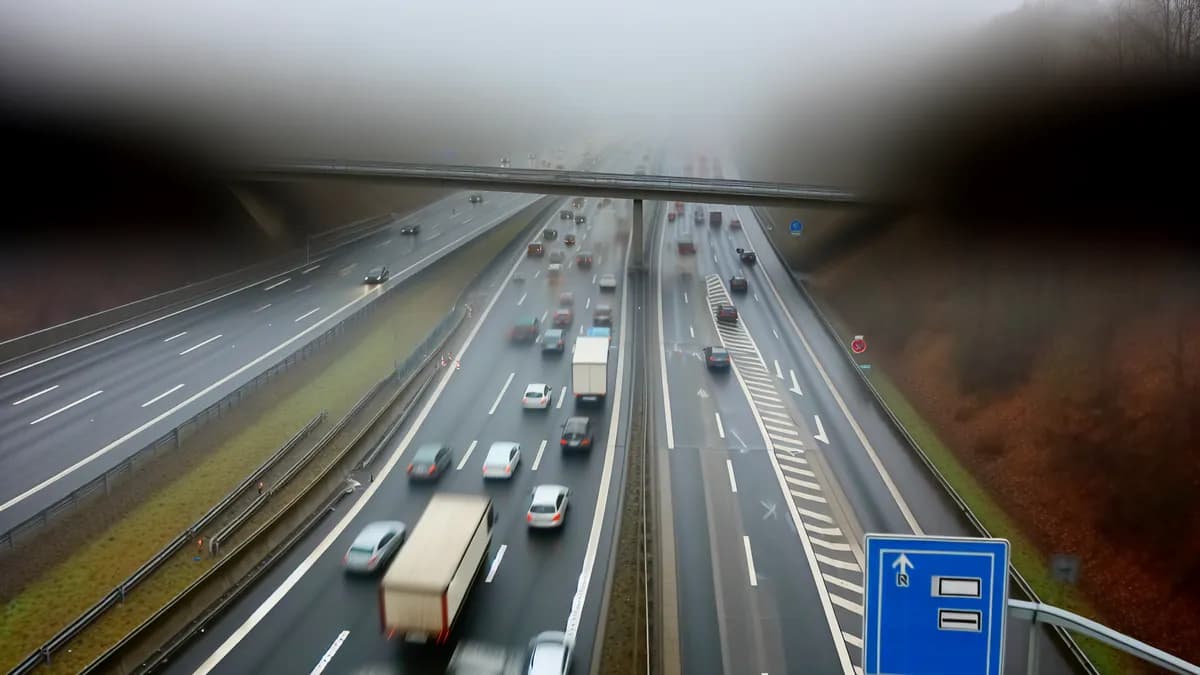 Autobahn Abstandsblitzer Messstelle Abstandsblitzer A9 Berg (Hof) auf der A9