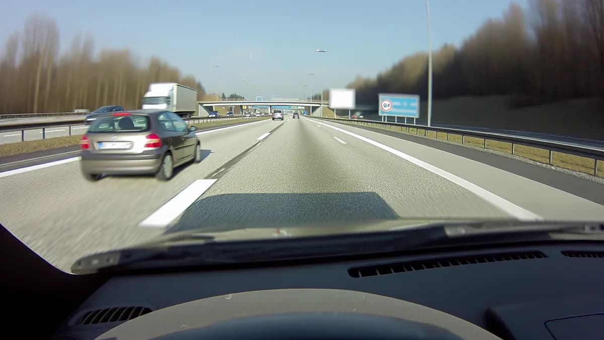 Autobahn Abstandsblitzer Messstelle Abstandsblitzer A3 Kreuz Biebelried auf der A3