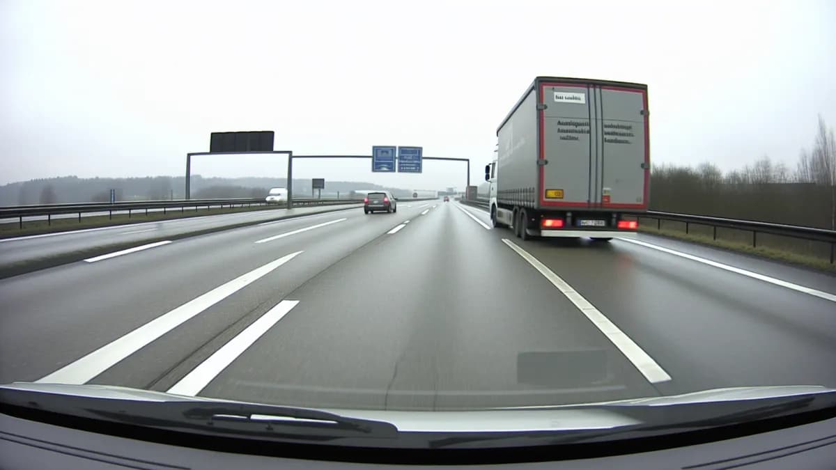 Autobahn Abstandsblitzer Messstelle Abstandsblitzer A33 bei Bielefeld auf der A 33