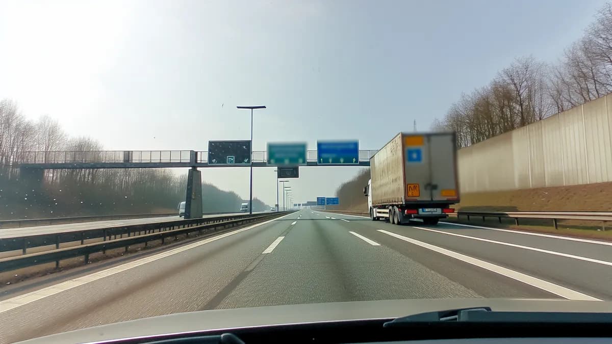 Autobahn Abstandsblitzer Messstelle Abstandsblitzer A30 Bissendorf auf der A30