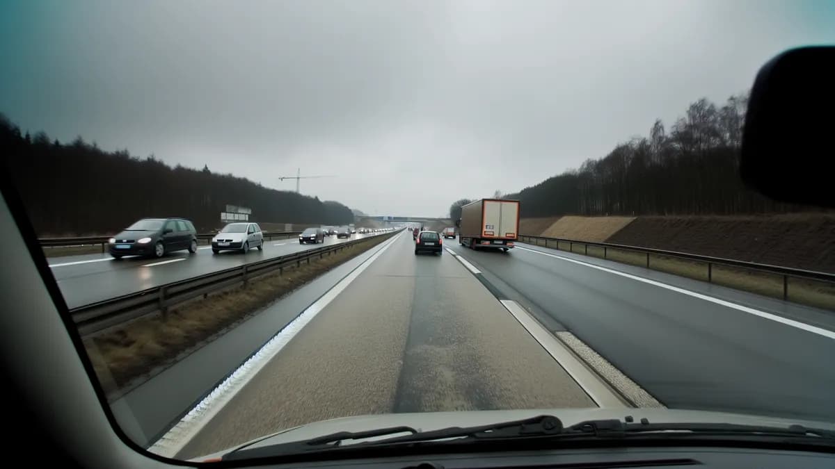 Autobahn Abstandsblitzer Messstelle Blitzer BAB 9, km 106,5 in Fahrtrichtung Berlin, Gem. Wiedemar auf der A9