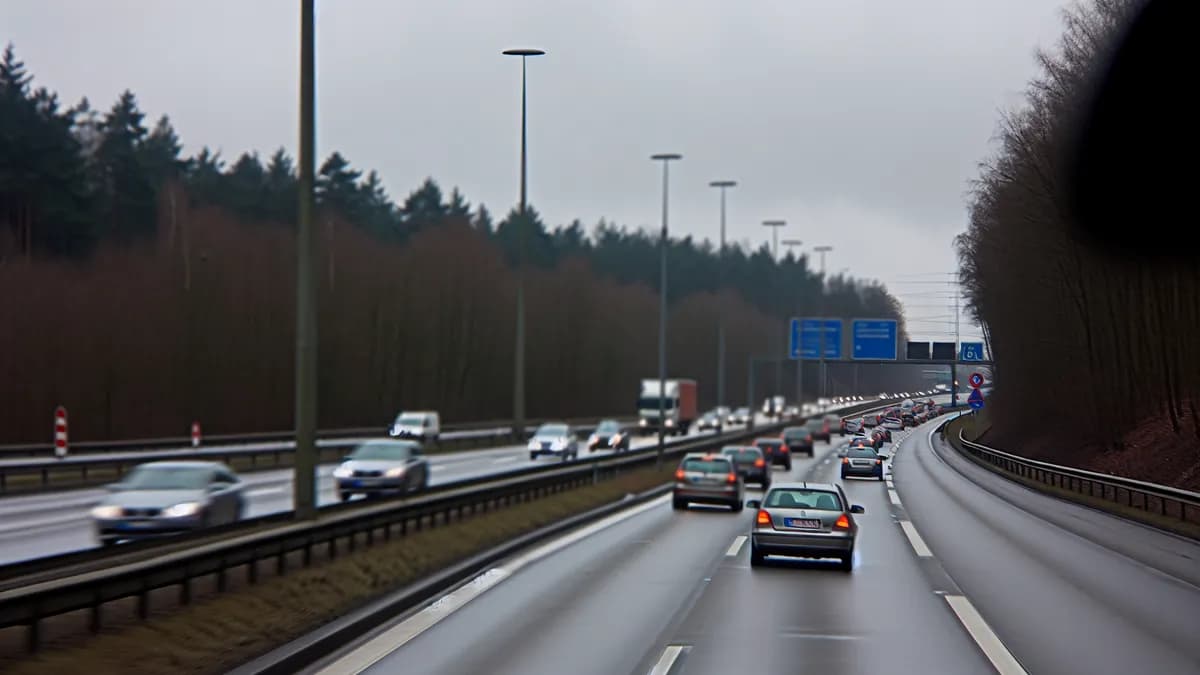 Autobahn Abstandsblitzer Messstelle Blitzer Malsch, BAB 5, 639,600, Fahrtrichtung Basel-F auf der A5