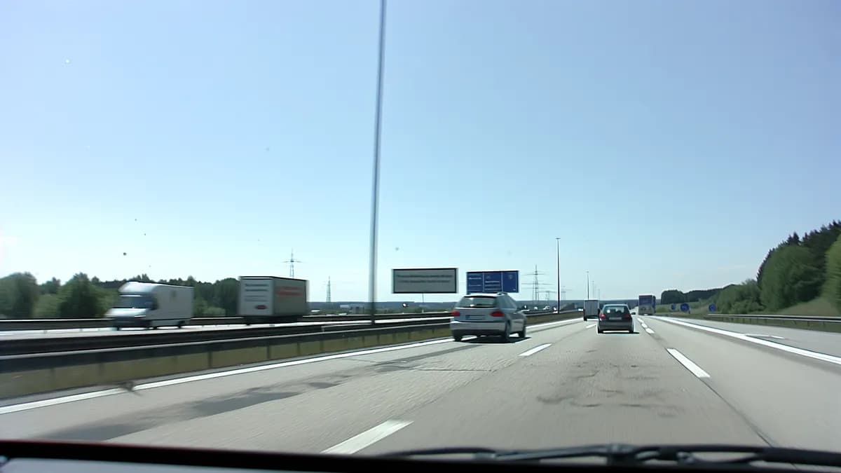 Autobahn Abstandsblitzer Messstelle Blitzer Manching, A9, Ri. München, Abschnitt 980, km 0.950 auf der A9