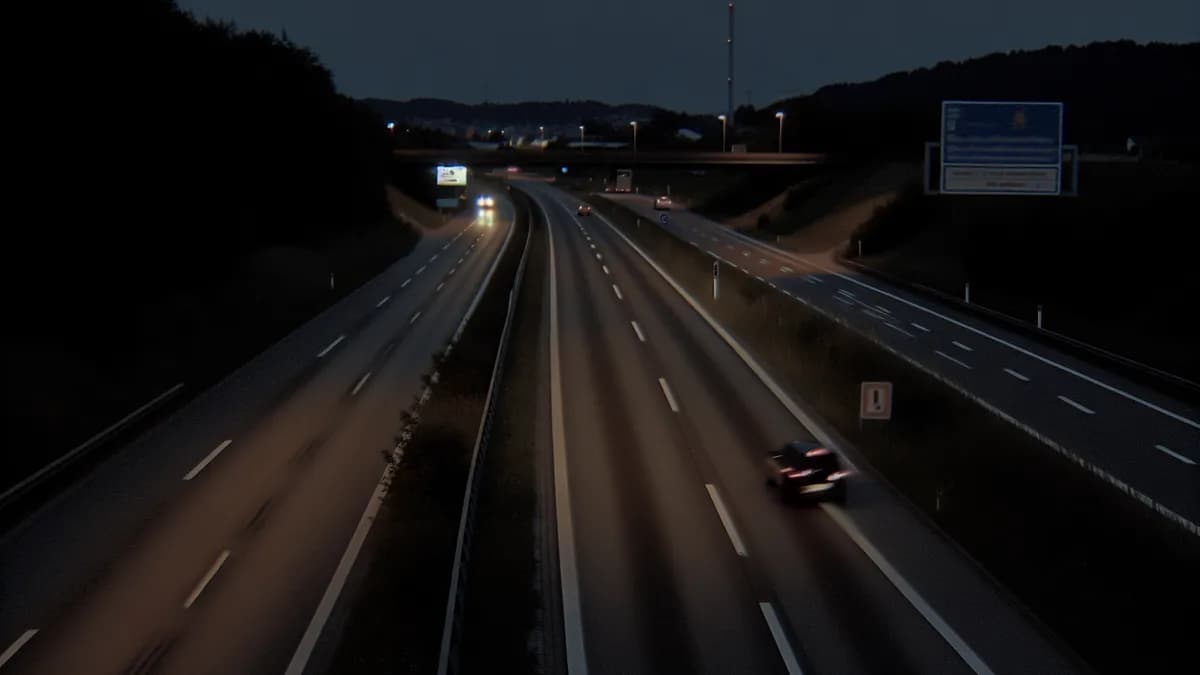 Abstandsblitzer A5 bei Breitenbach, km 382.0