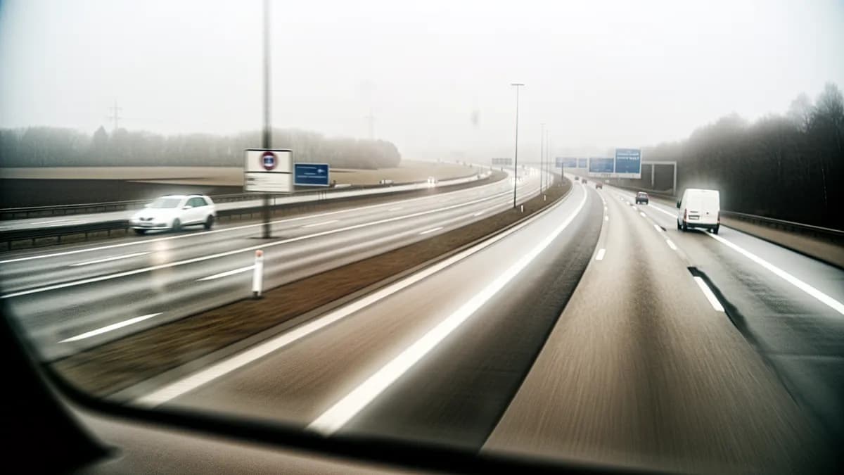 Autobahn Abstandsblitzer Messstelle Abstandsblitzer A6 bei Bruchmühlbach, Brücke Vogelbach auf der A6