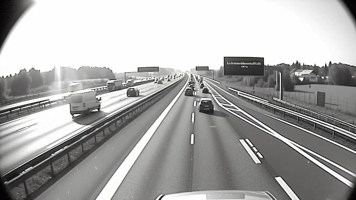 Autobahn Abstandsblitzer Messstelle Abstandsblitzer A7 Dietmannsried auf der A7, Abschnitt 1060