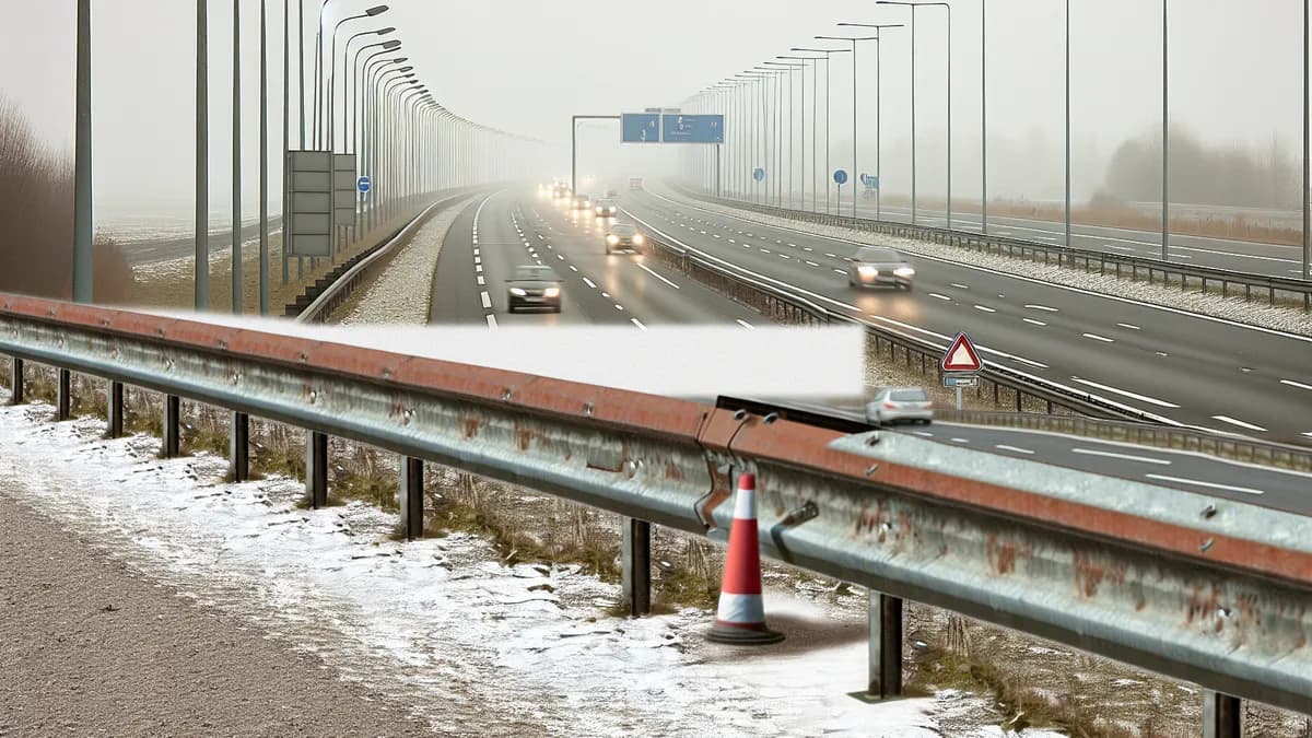 Autobahn Abstandsblitzer Messstelle Abstandsblitzer A57 Dormagen, km 94.100 (FR Köln) auf der A57, Fahrtrichtung Köln
