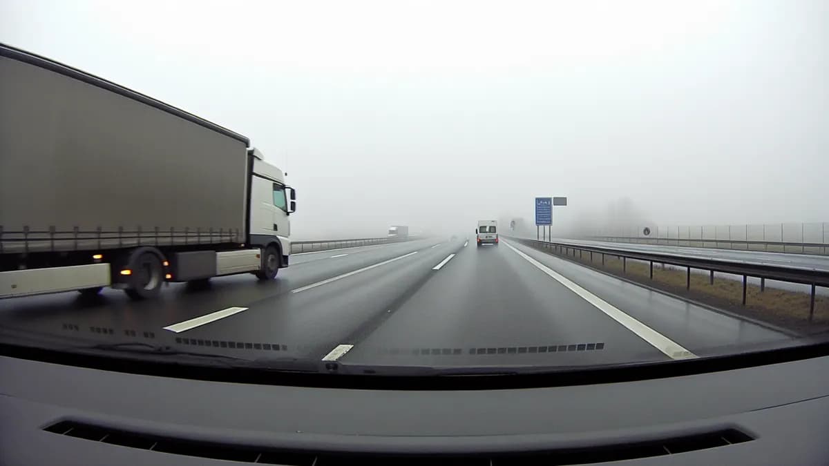 Autobahn Abstandsblitzer Messstelle Abstandsblitzer A43 bei Dülmen, km 71.600, RF Münster auf der A43, Fahrtrichtung Münster