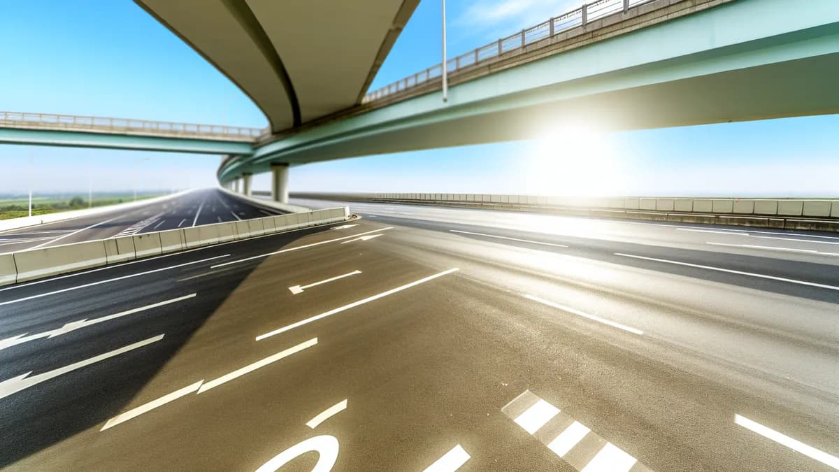 Autobahn Abstandsblitzer Messstelle Abstandsblitzer A43 bei Dülmen, Fahrtrichtung Wuppertal auf der A43, Fahrtrichtung Wuppertal