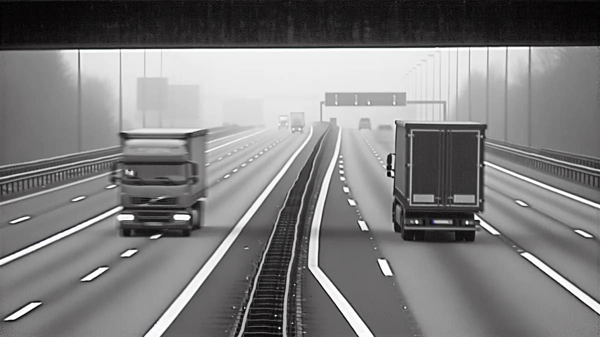 Autobahn Abstandsblitzer Messstelle Abstandsblitzer A46 (Münchner Straße) an der Brücke Brückerbach auf der A46 / Münchner Straße