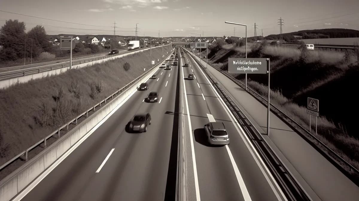 Autobahn Abstandsblitzer Messstelle Abstandsblitzer A81 bei Empfingen, km 638.9 (FR Singen) auf der A81, Fahrtrichtung Singen