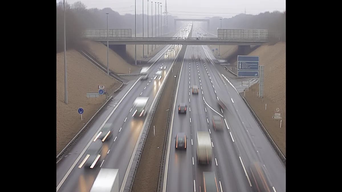 Autobahn Abstandsblitzer Messstelle Abstandsblitzer A3 Erlangen Richtung Passau, km 1.485 auf der A3