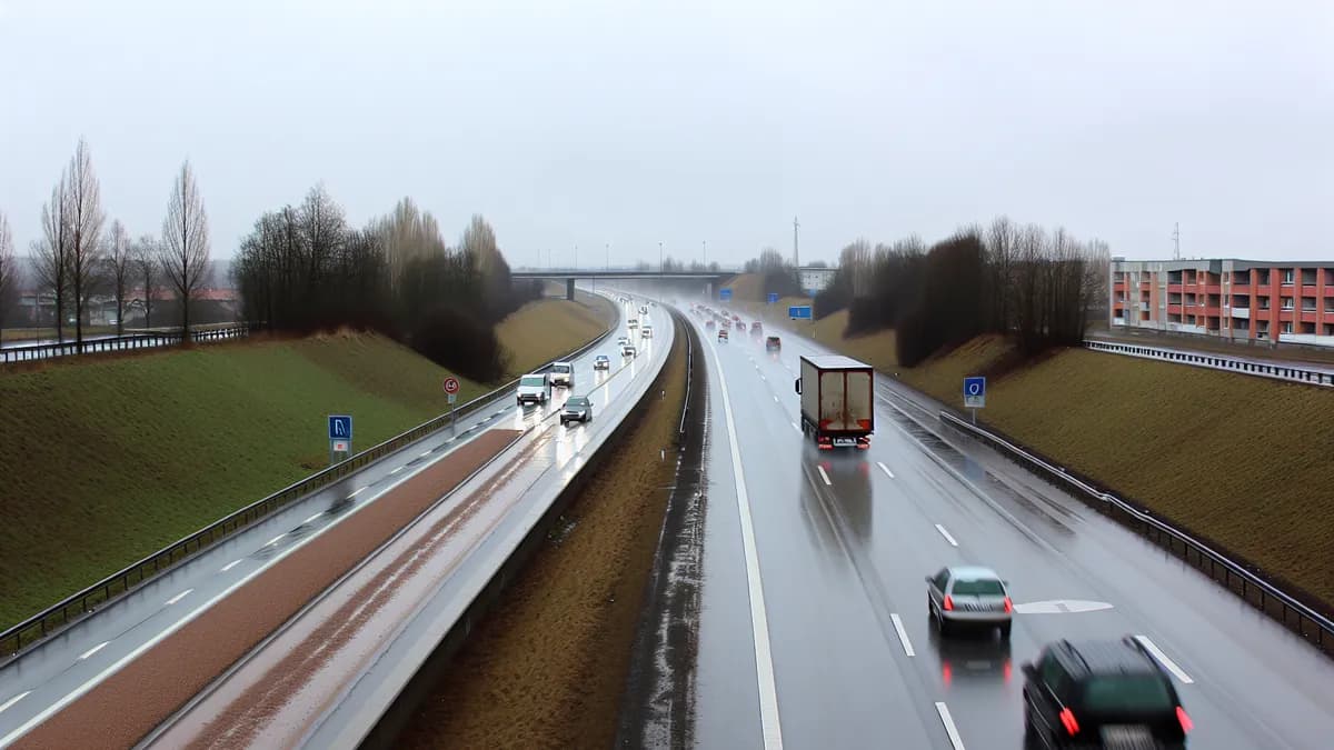 Autobahn Abstandsblitzer Messstelle Abstandsblitzer A8 Frasdorf Richtung München bei km 3.84 auf der A8