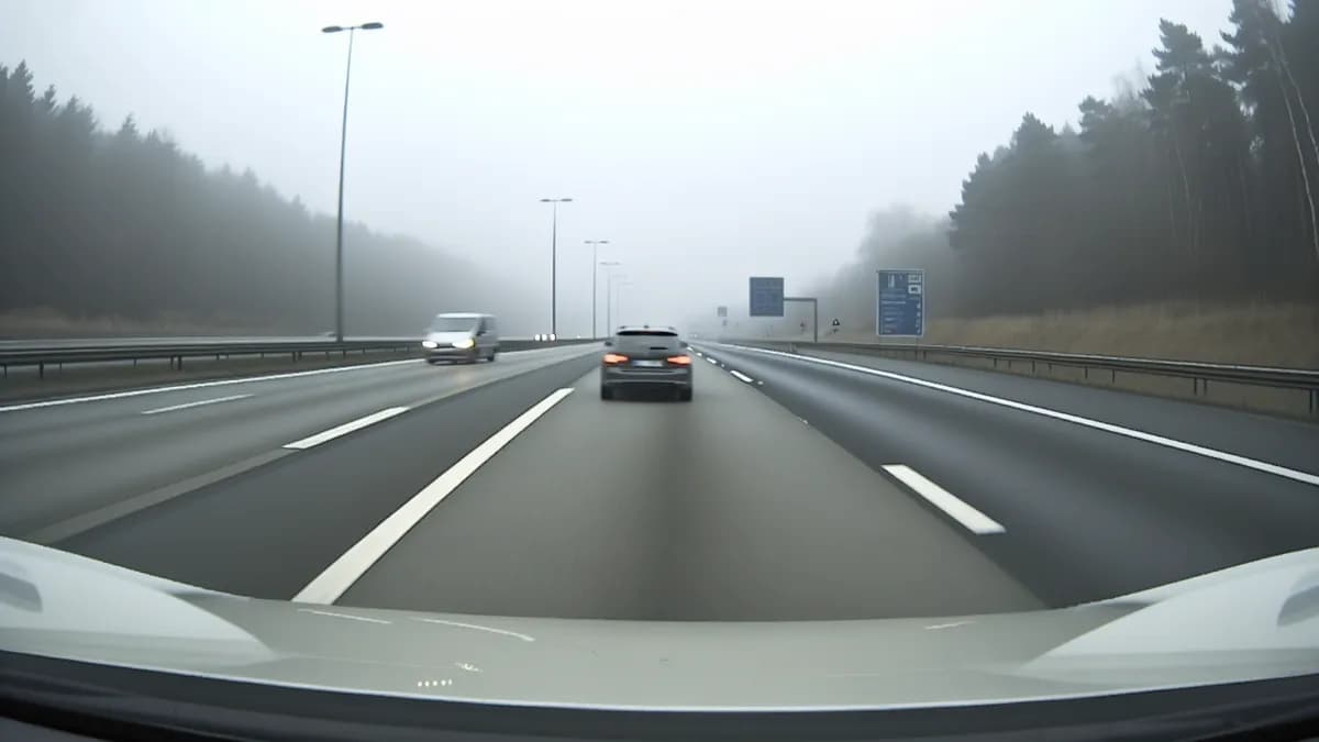 Autobahn Abstandsblitzer Messstelle Abstandsblitzer A7 bei Frickenhausen (Oy-Mittelberg) auf der A7, Richtung Füssen / Reutte (Österreich)