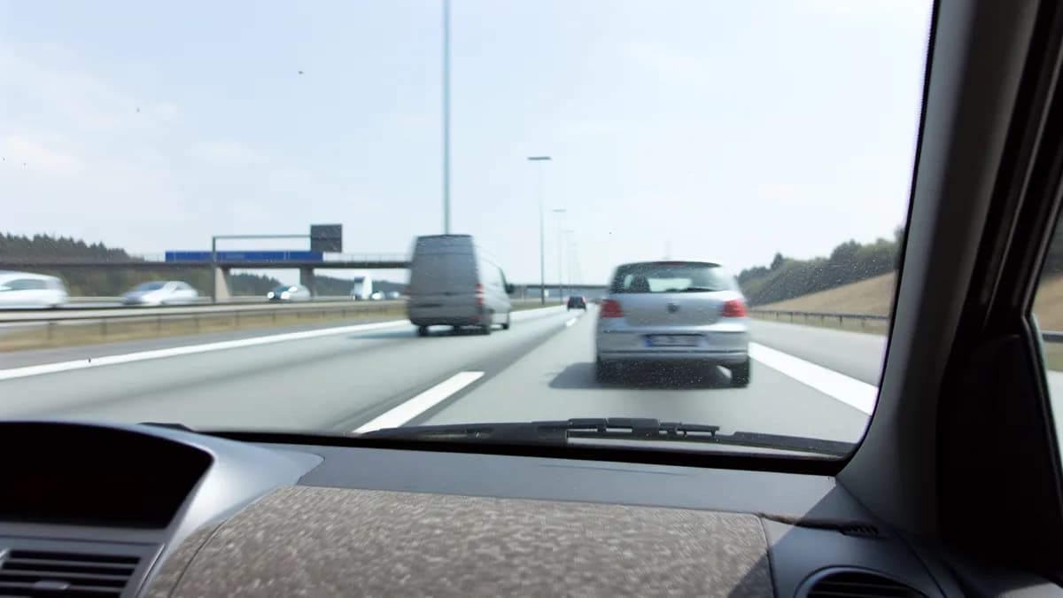Autobahn Abstandsblitzer Messstelle Abstandsblitzer A2 Gemarkung Königsfutter, km 145.420 auf der A2