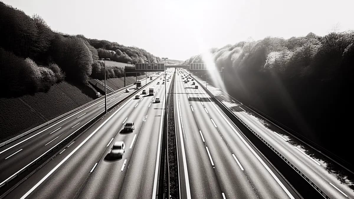 Abstandsblitzer A2 bei Seelze, Fahrtrichtung Dortmund