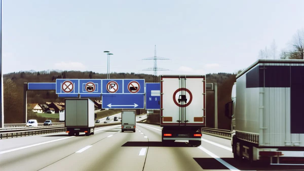 Autobahn Abstandsblitzer Messstelle Abstandsblitzer A8 bei Gersthofen, Richtung Stuttgart auf der A8, Richtung Stuttgart