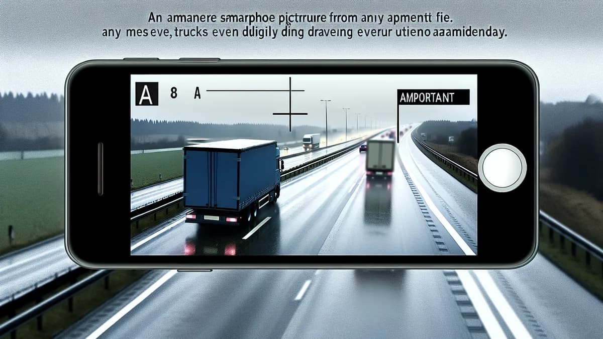 Autobahn Abstandsblitzer Messstelle Abstandsblitzer A2 bei Gladbeck, Kilometer 459.839 auf der A2, Fahrtrichtung Oberhausen