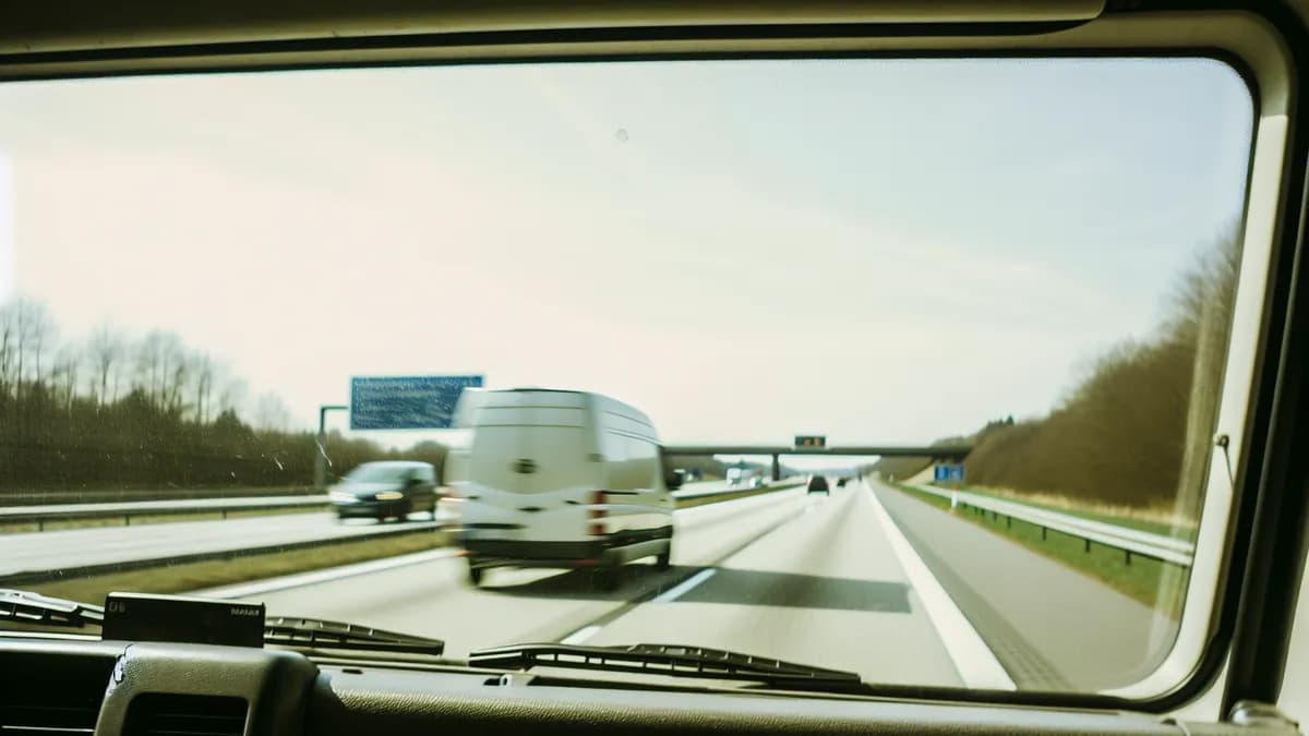 Autobahn Abstandsblitzer Messstelle Abstandsblitzer A8 Grabenstätt (VKS) auf der A8, Fahrtrichtung Ost
