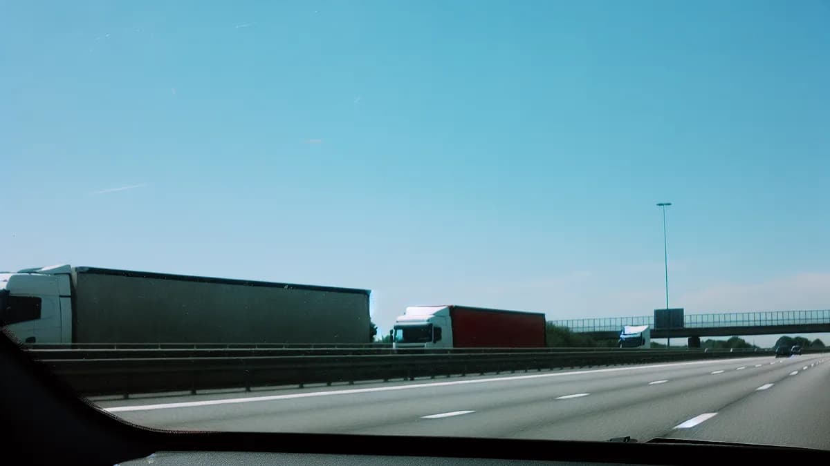 Autobahn Abstandsblitzer Messstelle Abstandsblitzer A61 bei Gundheim, km 334.9 auf der A 61