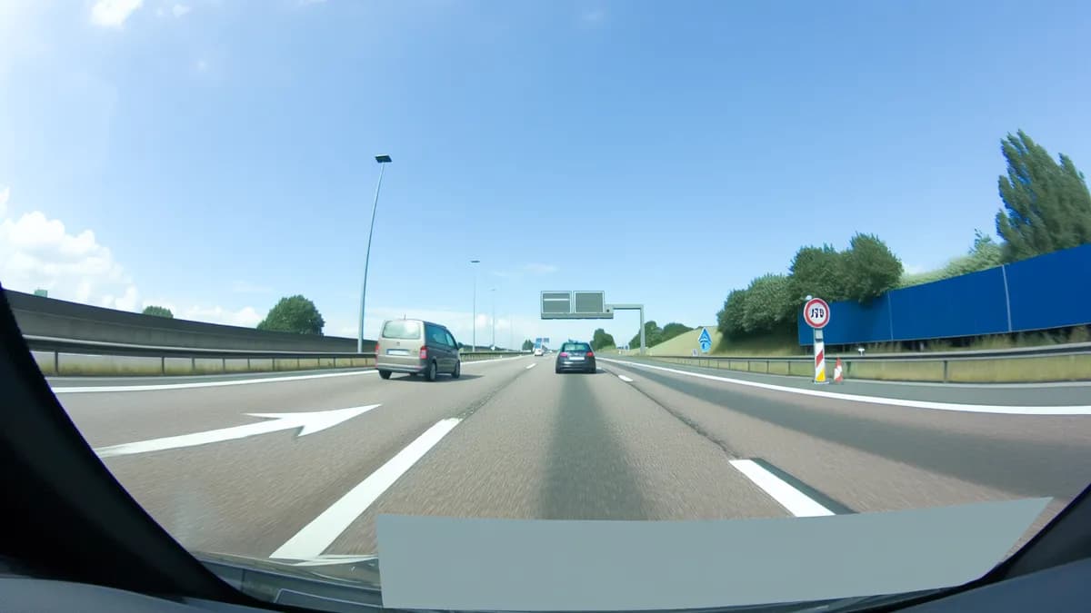 Autobahn Abstandsblitzer Messstelle Abstandsblitzer A7 bei Hildesheim-Uppen (km 183.87) auf der A7