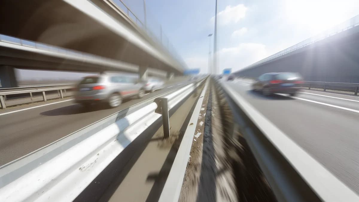 Autobahn Abstandsblitzer Messstelle Abstandsblitzer A9 bei Himmelkron (Brückenmessung) auf der A9