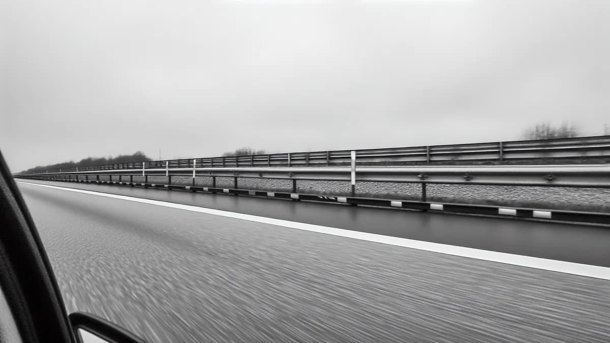 Autobahn Abstandsblitzer Messstelle Abstandsblitzer A99 Hohenbrunn, Abschnitt 520, km 1.625 auf der A99, Fahrtrichtung Autobahndreieck Süd-West / A96 Lindau