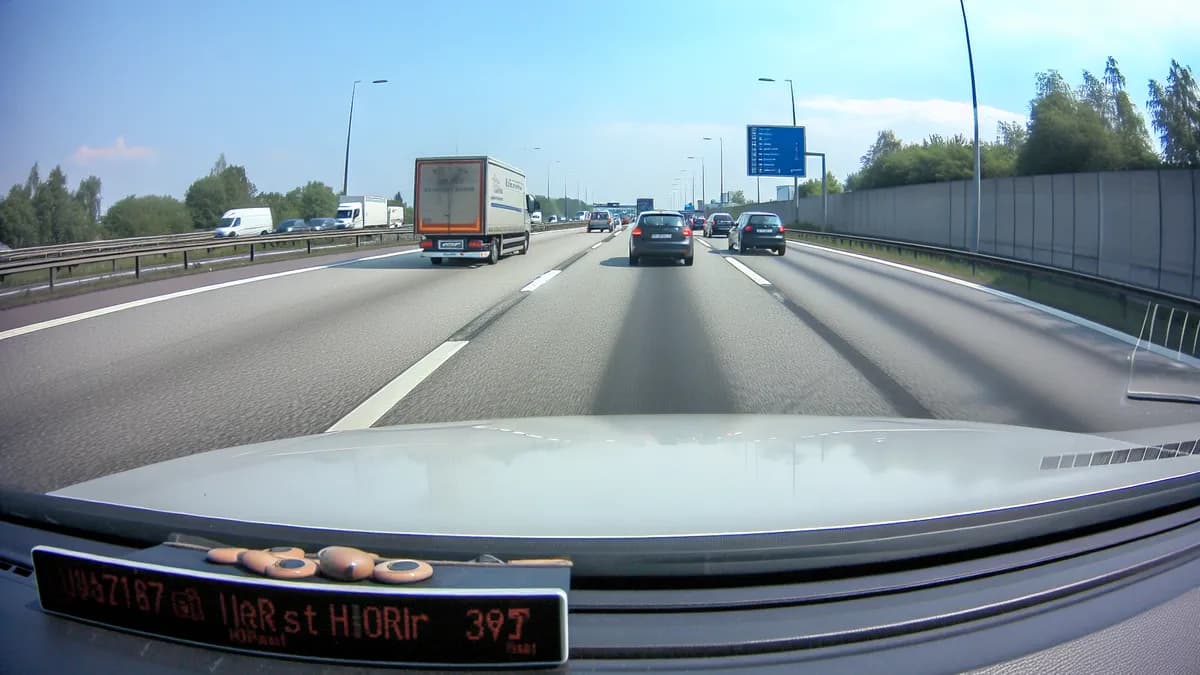 Autobahn Abstandsblitzer Messstelle Abstandsblitzer A81 bei Horb-Ahldorf, km 630.8 FR Singen auf der A81, Fahrtrichtung Stuttgart - Singen
