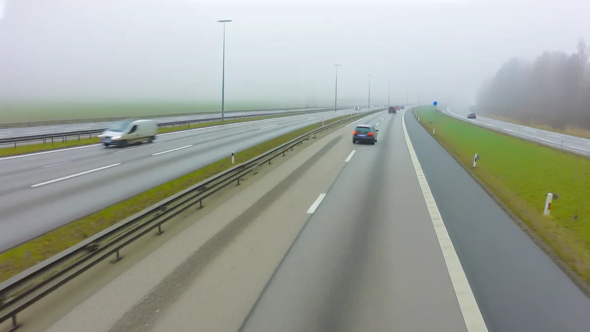 Autobahn Abstandsblitzer Messstelle Abstandsblitzer A61 Hungenroth auf der A61, Fahrtrichtung Ludwigshafen