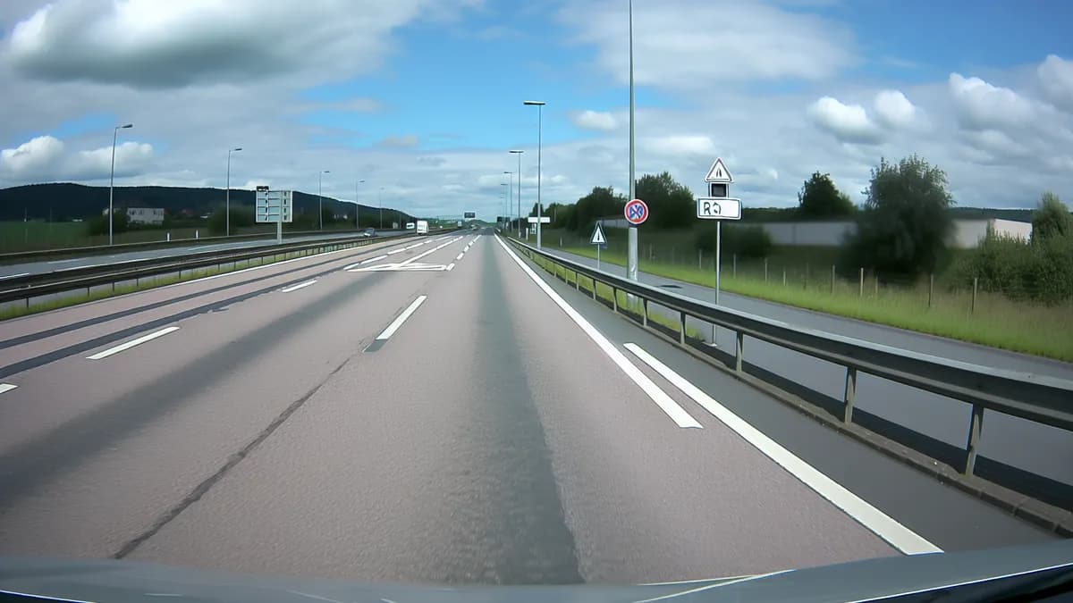 Autobahn Abstandsblitzer Messstelle Abstandsblitzer A61 Hungenroth auf der A61
