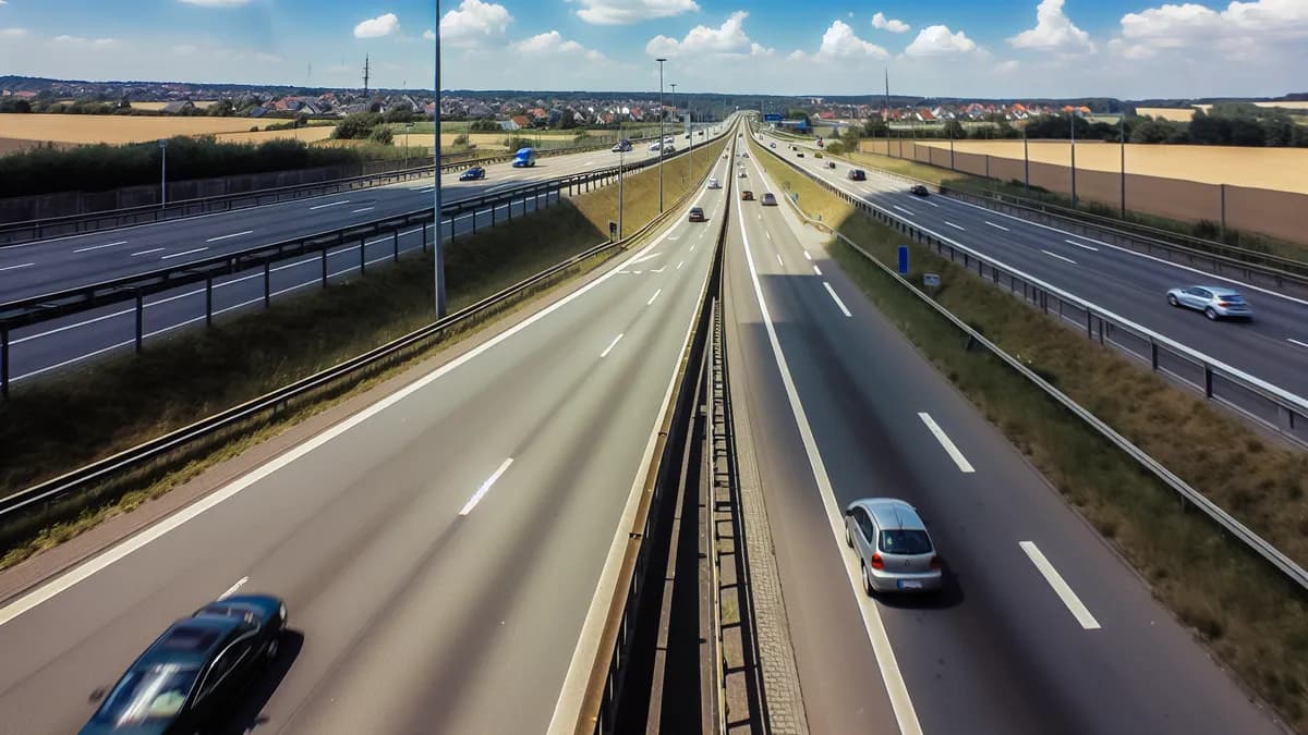 Autobahn Abstandsblitzer Messstelle Abstandsblitzer A3 Idstein, km 130.400, Rtg. Köln auf der A3