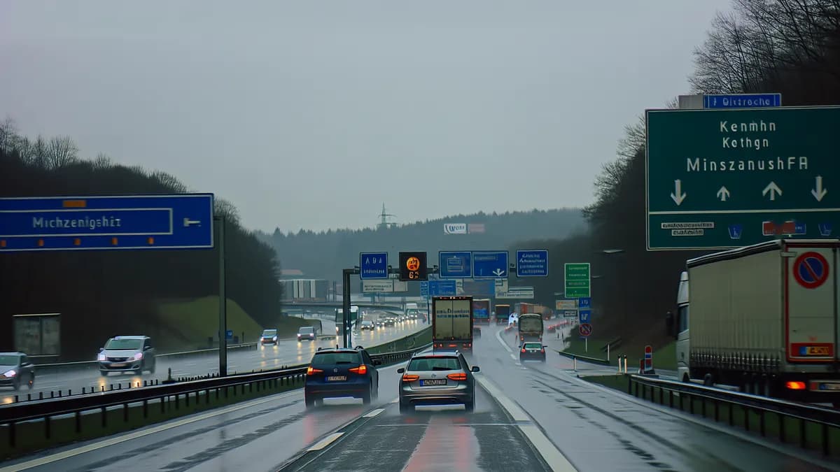 Autobahn Abstandsblitzer Messstelle Abstandsblitzer A 602 bei Kenn (AD Moseltal) auf der A 602