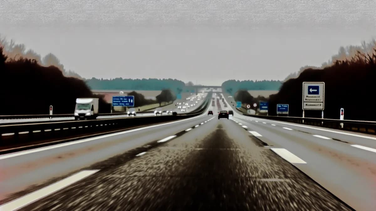 Abstandsblitzer A23 bei Kummerfeld, km 13.500