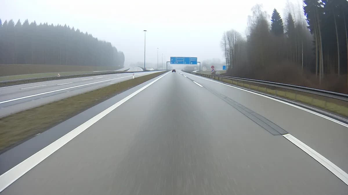 Autobahn Abstandsblitzer Messstelle Abstandsblitzer A92 Landshut Richtung Deggendorf bei km 6,350 auf der A92