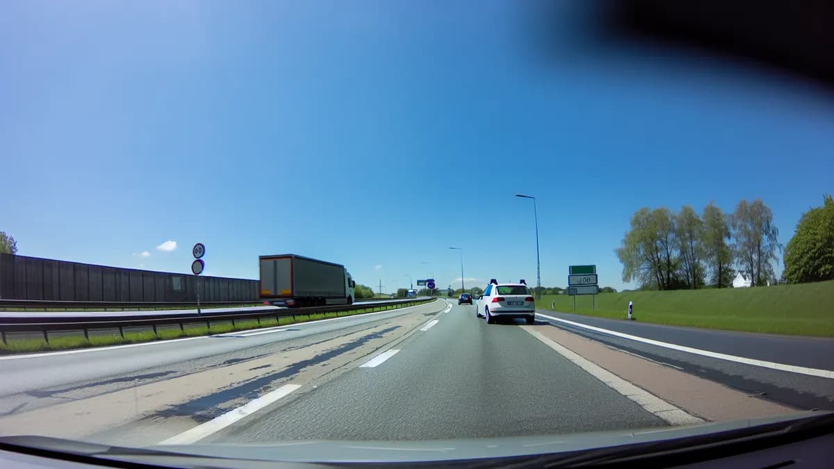 Autobahn Abstandsblitzer Messstelle Abstandsblitzer A9 Lenting Richtung München auf der A9